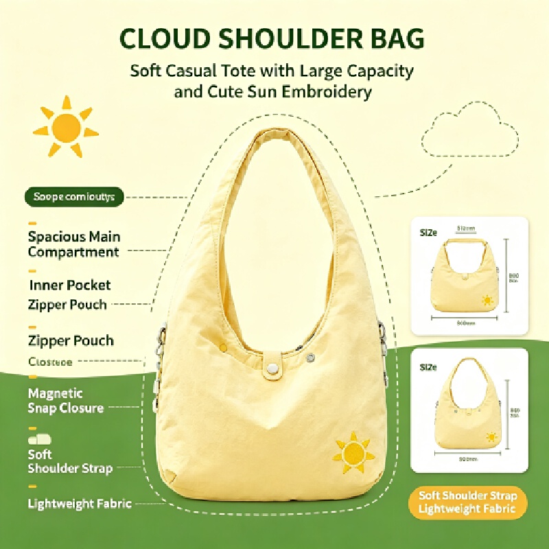 Cosplay Prop Works - Shukiku Women Light‑Weight Shoulder Bag Casual