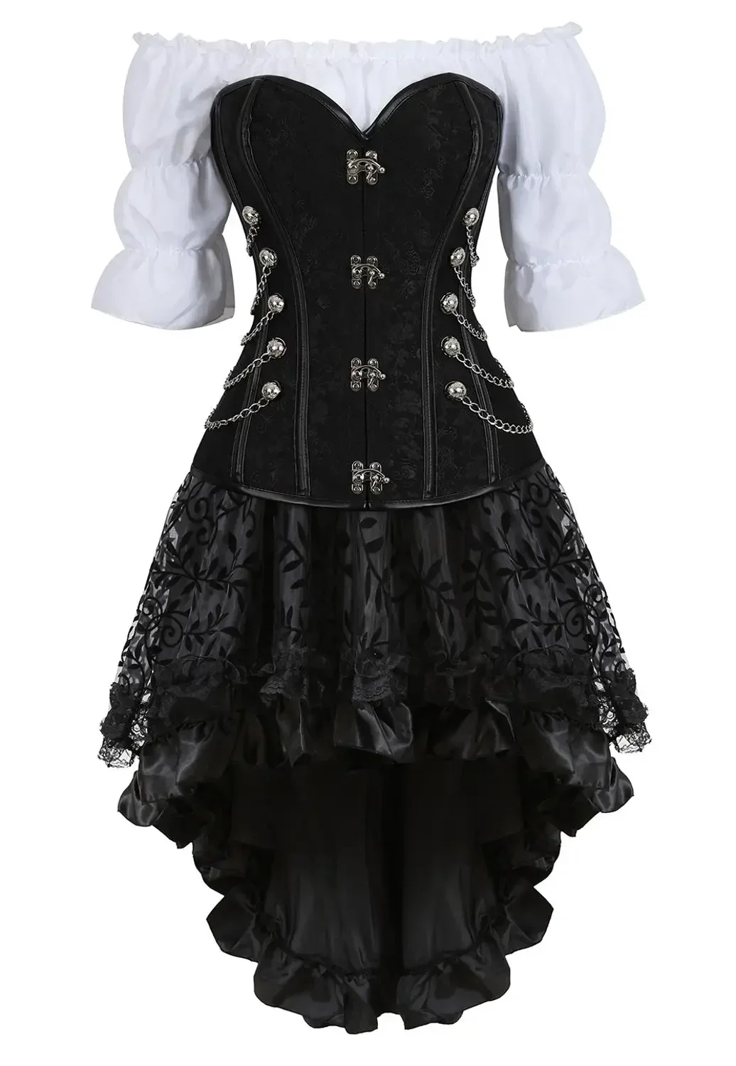 Womens Pirate Corset Leather S - Boning Corset Steel review and price