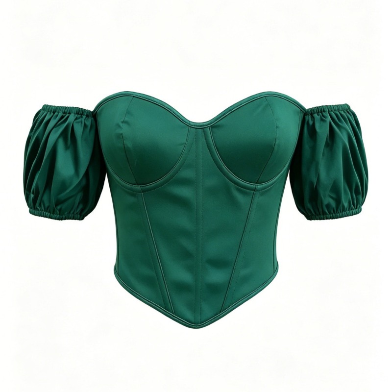 Sexy Green Satin Corset Top Sh - Boning Corset Steel review and price